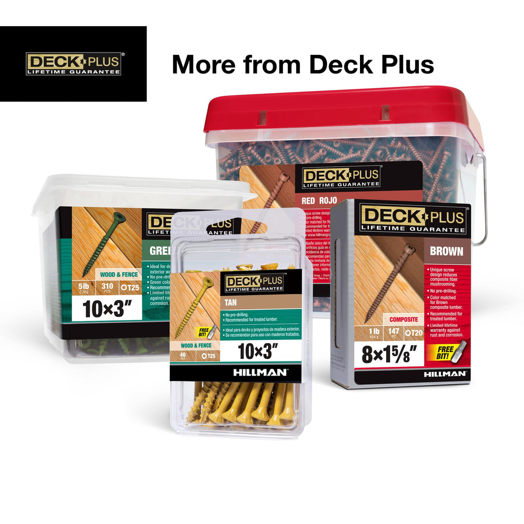 Lot # 1380 Deck Plus 10x3 Wood Screws $32.99