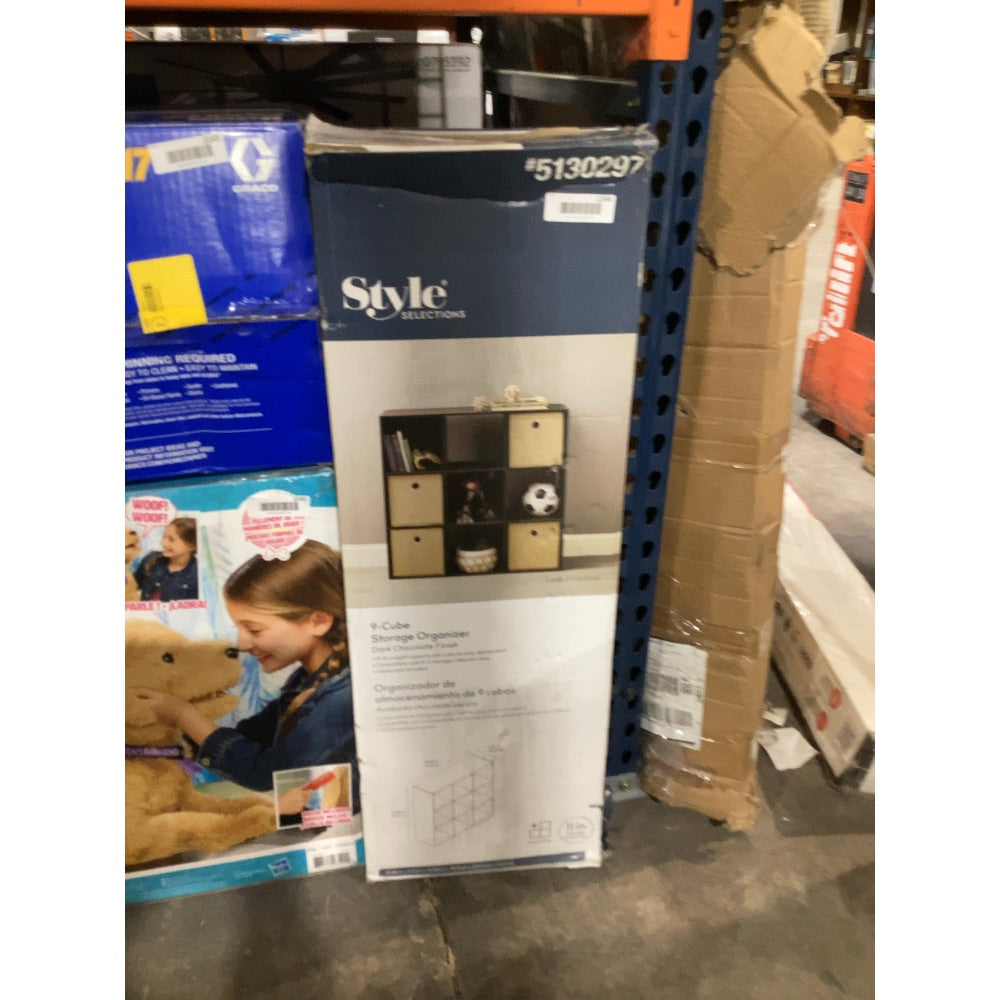 Lot # 2244 Dark Chocolate 9-Cube Organizer $49.98