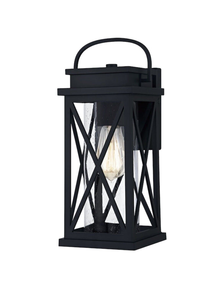Lot # 1166 Quoizel Saint Elias Matte Black Wall Light $79