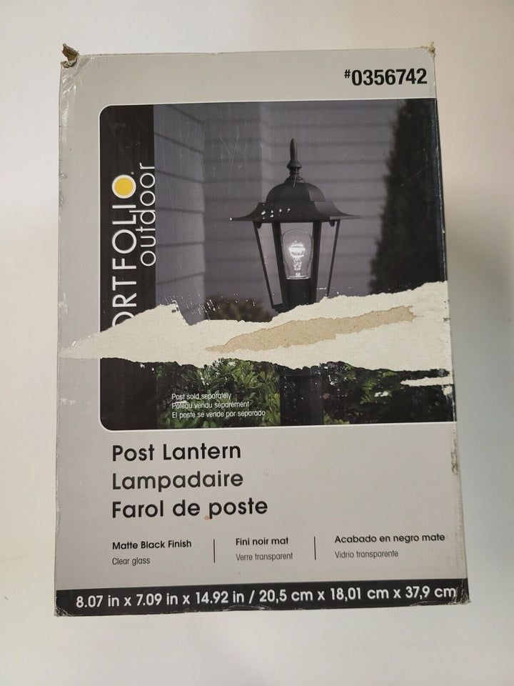 Lot # 618 Portfolio Outdoor Post Lantern Black Light $42