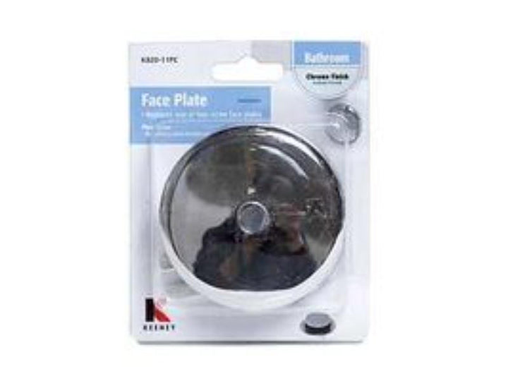 Lot # 565 K820-11PC 3.12 in. Dia. Metal Face Plate with Screw, Polished Chrome