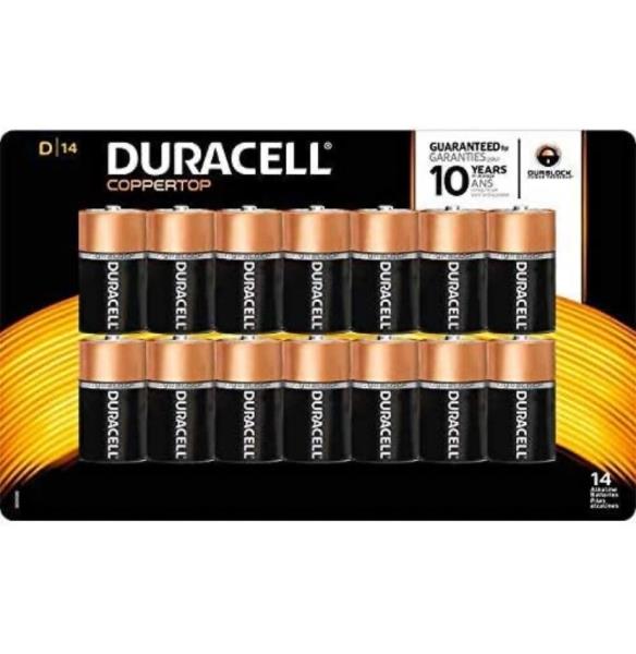 Lot # 78 Duracell D 1.5V Coppertop D14 Batteries $31