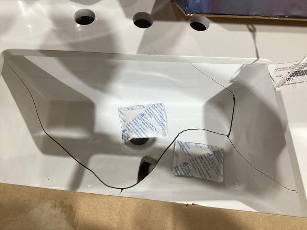 Lot # 2218 allen+roth 30in White Sink Bathroom Vanity $499