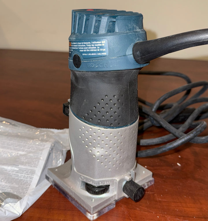 Bosch - 5.6 Amp 1.0 HP 120-Volt Variable-Speed Fixed Base Corded Palm Router (used)