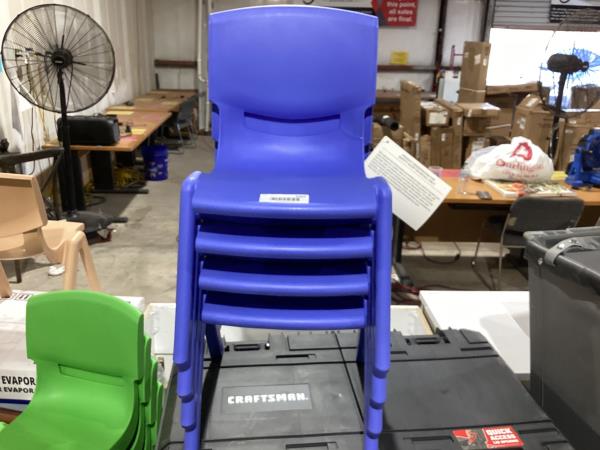 Lot # 2207 Flash Furniture Blue School Chair $25