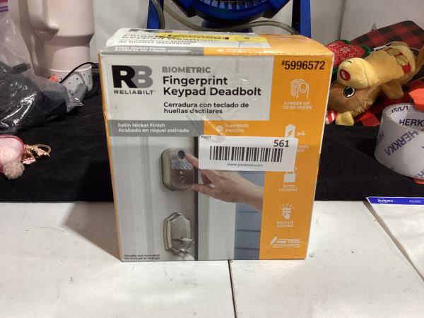 Lot # 561  Fingerprint Keypad Deadbolt $35