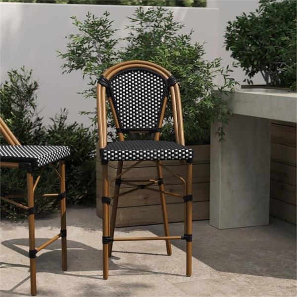 Lot # 2100 Flash Furniture Black/White French Stool $238