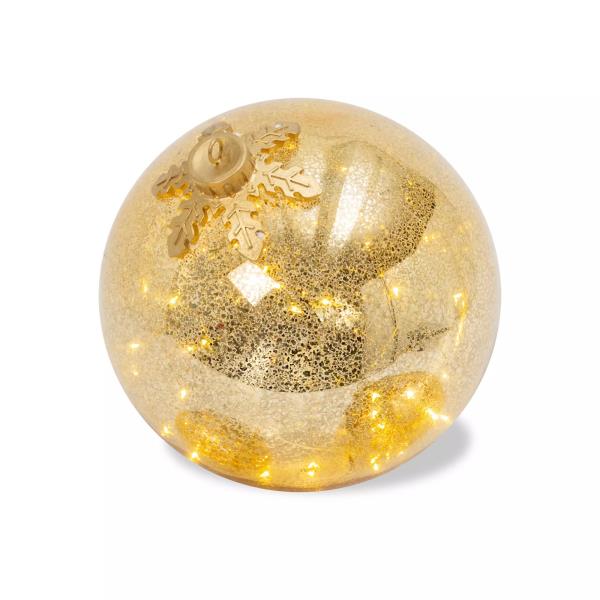 Lot # 1486 Medium Mercury Glass LED Ornament, Multi