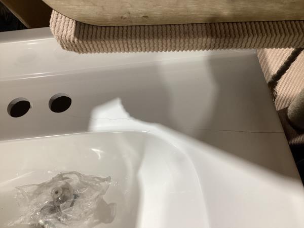 Lot # 2030 Project Source 36-in White Single Sink Bathroom Vanity with White Marble Top $249