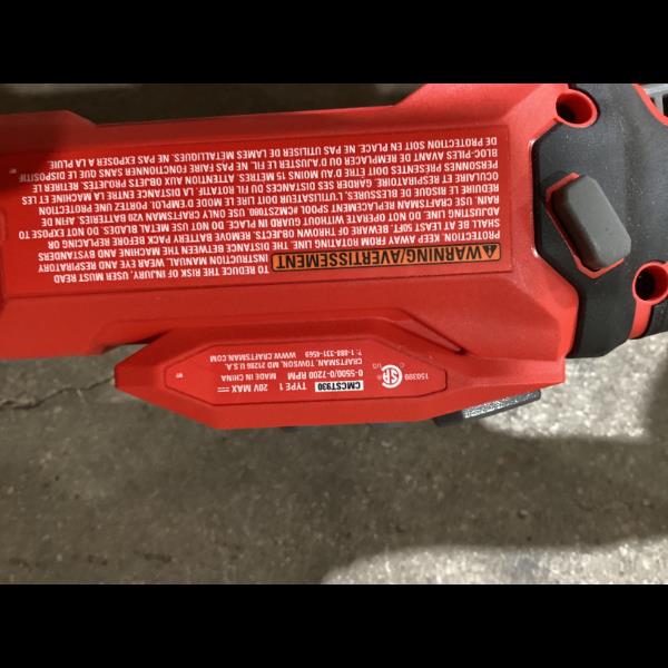 Lot # 1421 CRAFTSMAN 20V Max Trimmer CMCS793D Used $75