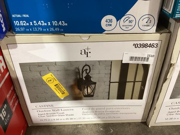 Lot # 1510 Allen + Roth Castine 20.38-in H Wall Light $89