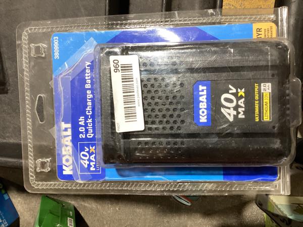 Lot # 960 Kobalt | 40-Volt 2 Ah Lithium-Ion Battery $104