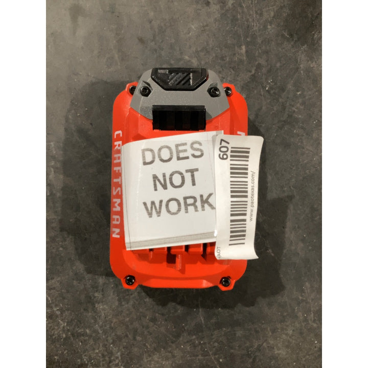 Lot # 607 Craftsman V20 Lithium Ion Battery $15.00