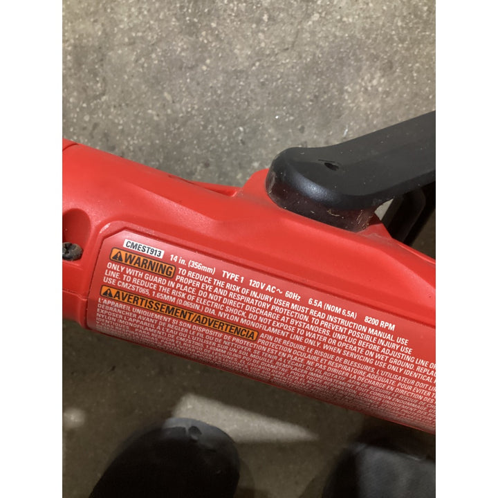 Lot # 1443 CRAFTSMAN CMEST913 14-inch Electric String Trimmer - 6.5A, 8200 RPM, Corded, Red and Black