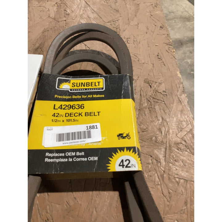 Lot # 1881 Sunbelt Deck Belt $19.99