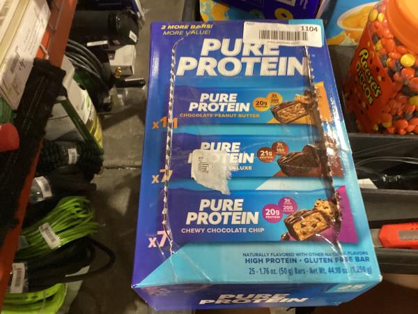 Lot # 1104 Pure Protein Bars Variety Pack 25ct $30