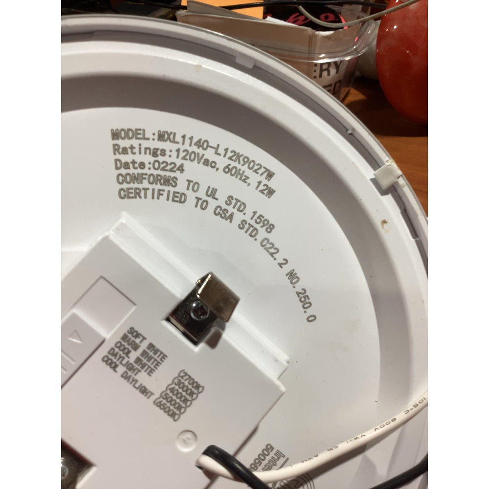 Lot # 1083 White LED Light Fixture - $30.00