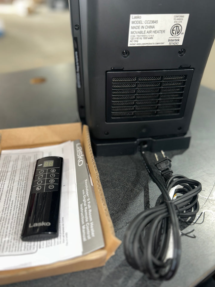 Lasko Elite Collection Revolution Full-Room Ceramic Heater with Remote, CC23645, Black (Used)