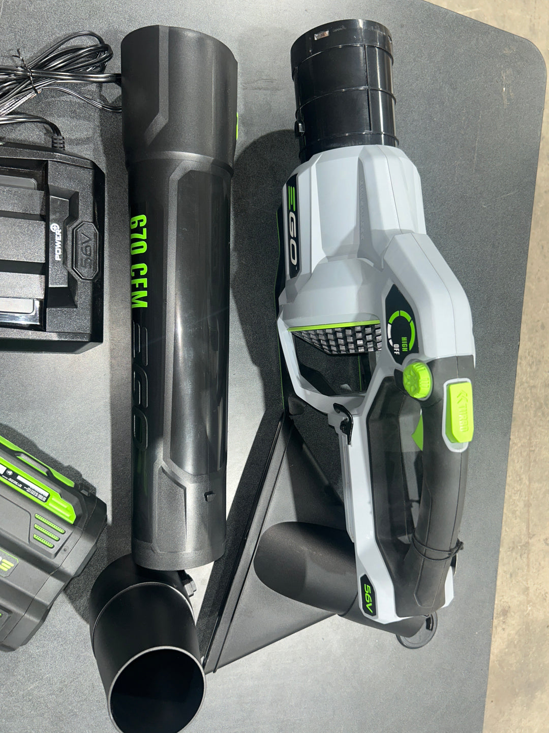 EGO POWER+ 56-volt 670-CFM 180-MPH Battery Handheld Leaf Blower 4 Ah (Battery and Charger Included) (USED)