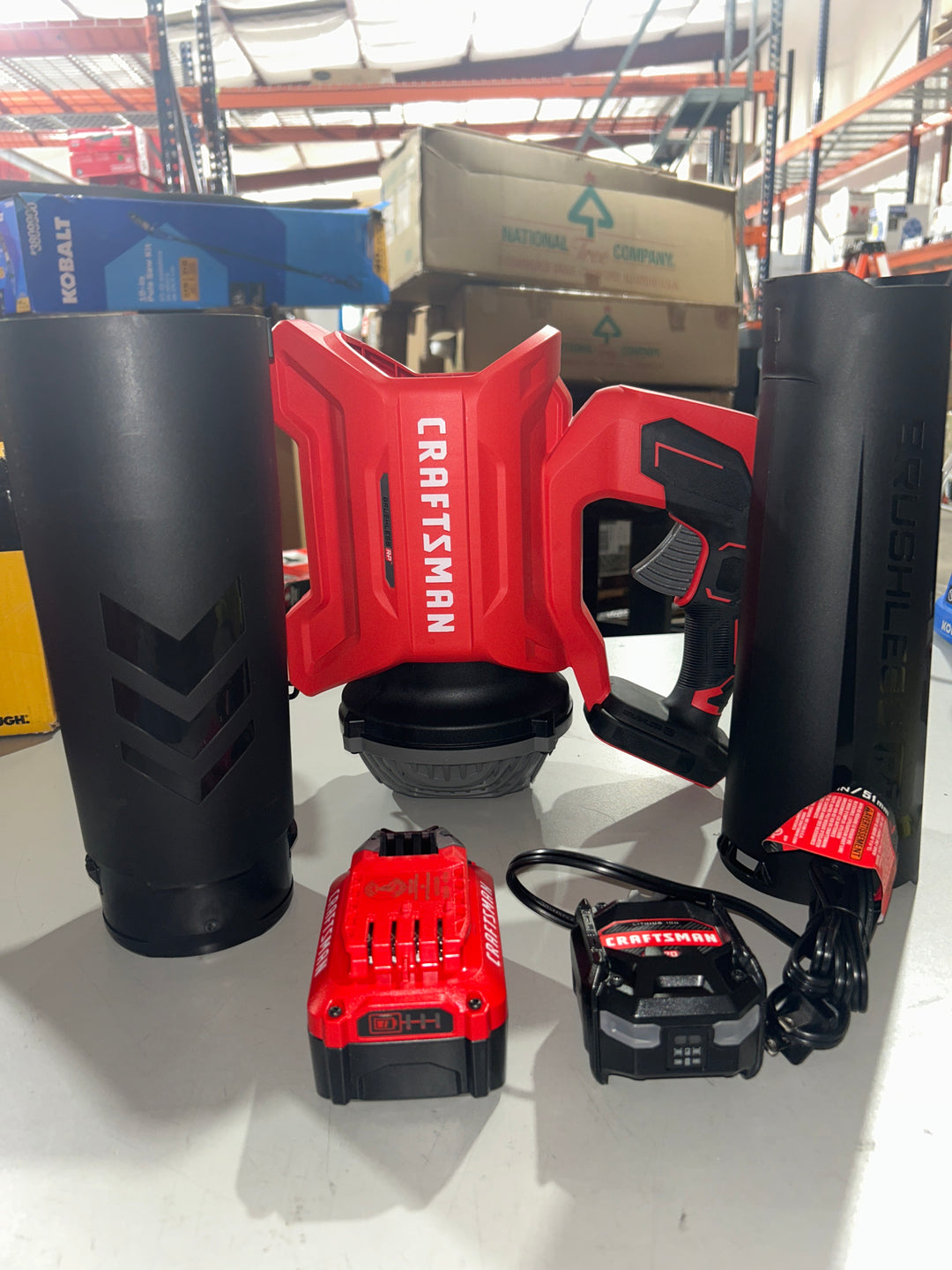 CRAFTSMAN V20 Brushless RP 20-volt Max 410-CFM 110-MPH Battery Handheld Leaf Blower 5 Ah (Battery and Charger Included)(USED)