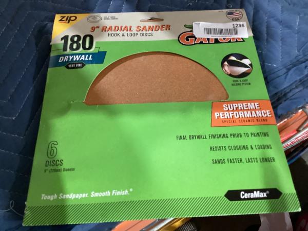 Lot # 1236 Gator 9" Radial Sander Hook
