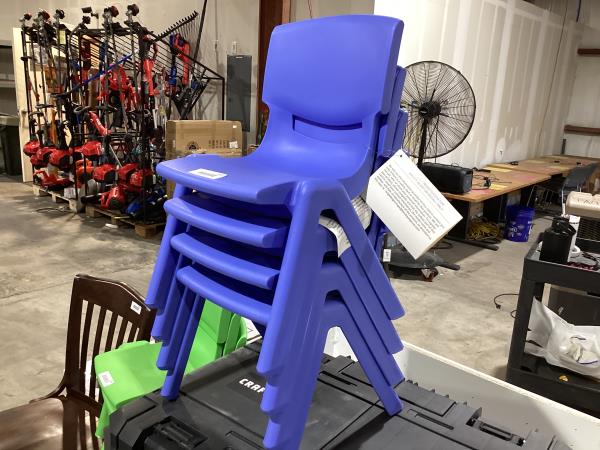 Lot # 2207 Flash Furniture Blue School Chair $25