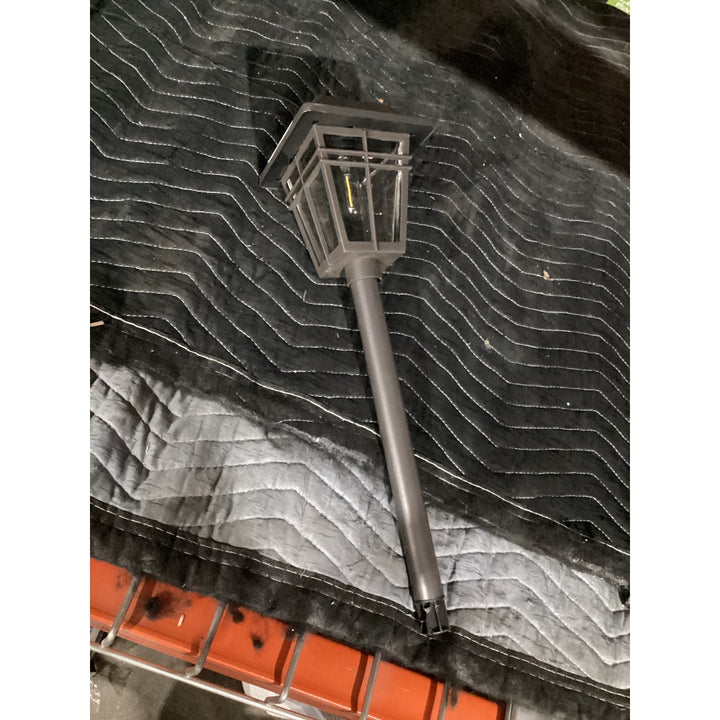 Lot # 1059 Outdoor Solar Pathway Light - LED, Solar-Powered, Dark Gray