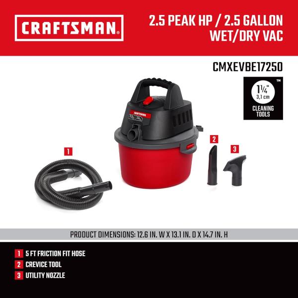 Craftsman Vacuum Cleaner 2.5 Gallon