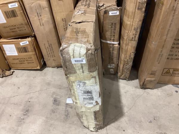 Lot # 1564 Flash Furniture Sony Laminate Wood Commercial-Grade Trash Receptacle with Tray Top, Wooden Restaurant Trash Can Cabinet and Garbage Receptacle, Black