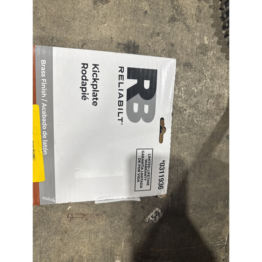 Lot # 468 RELIABILT Brass Kickplate 8x34 32293BBBDLG $30
