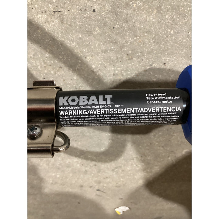 Lot # 1272 KOBALT KMH 1040-03 Power Head - 40V, Blue, with String Trimmer Attachment