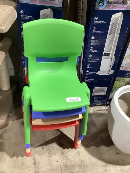 Lot # 2070 Plastic kindergarten stackable chairs $62