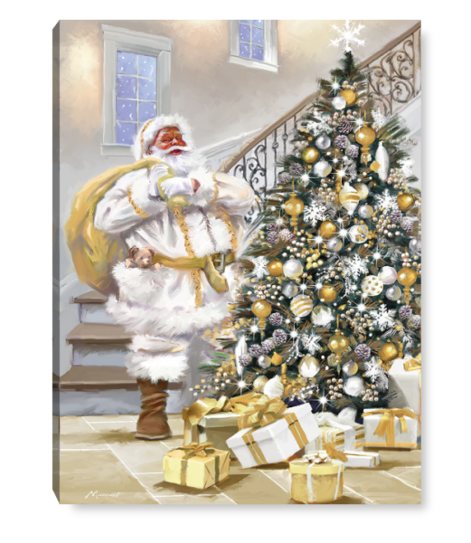 Lot # 2131 Messent Santa's Grand Entrance Canvas Wall Art $25