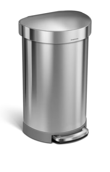 Lot # 1980 Simplehuman Stainless Steel Indoor Trash Can $100