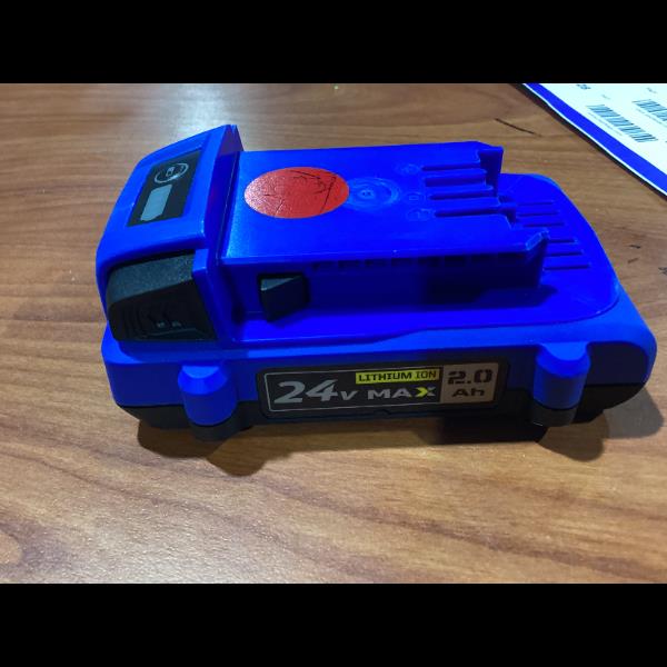 Lot # 19 Blue and Black 24V 2.0Ah Li-Ion Battery $40