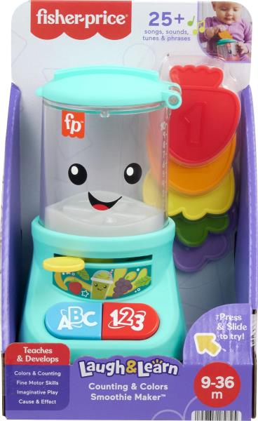 Lot # 1110 Fisher-Price Laugh & Learn Baby & Toddler Toy Counting & Colors Smoothie Maker Pretend Blender with Music & Lights for Ages 9+ Months