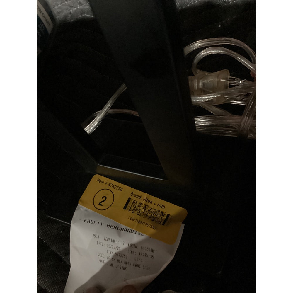 Lot # 893 allen  roth SML210A Black Reading Lamp $25