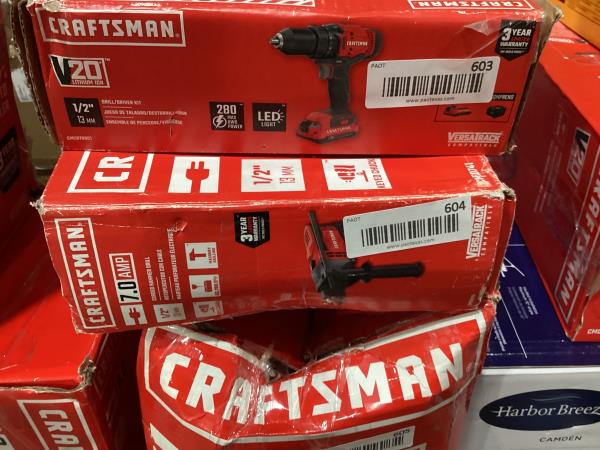 Lot # 604 CRAFTSMAN Variable Speed Corded Hammer Drill $69