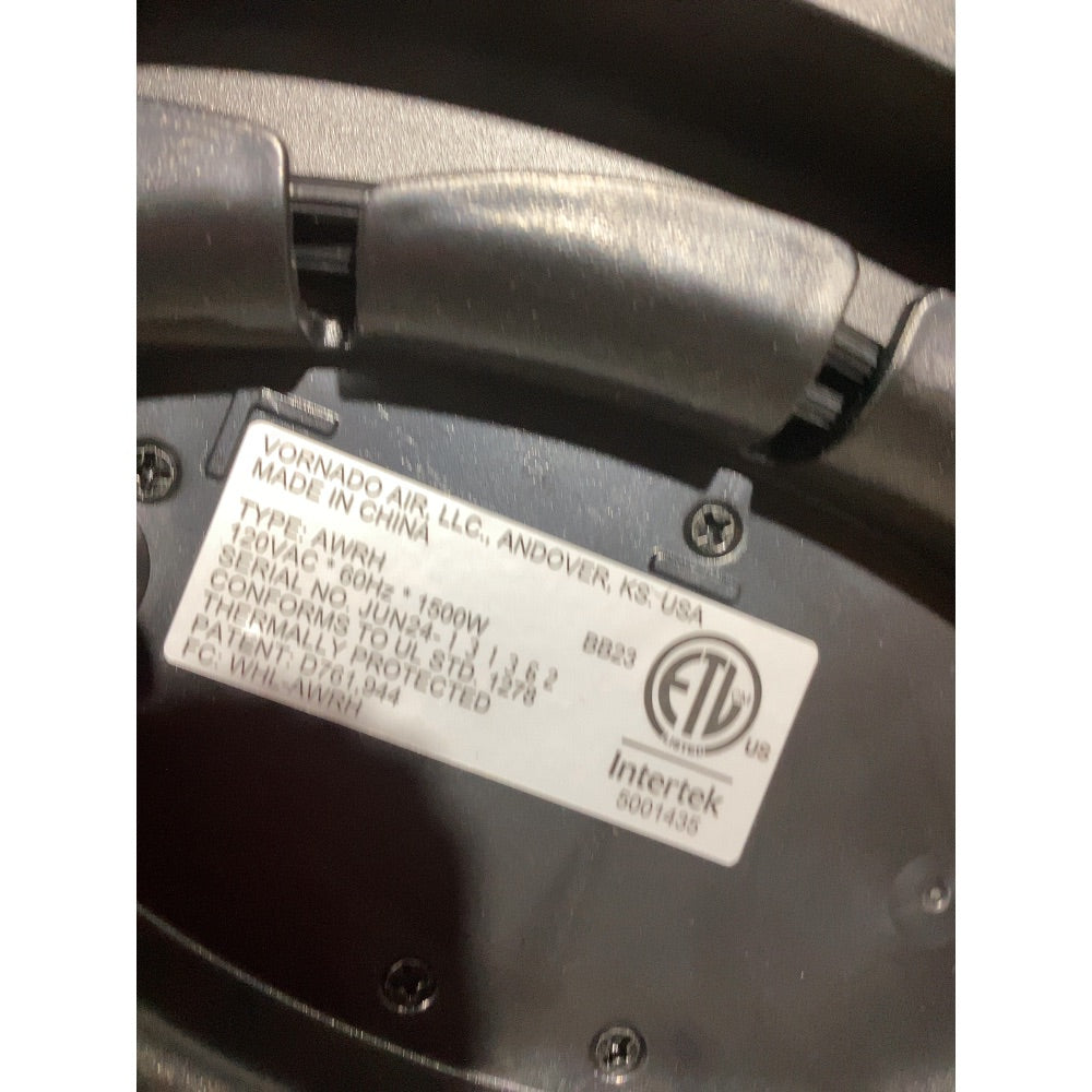 Lot # 108 Vornado AWRH Space Heater $40.00