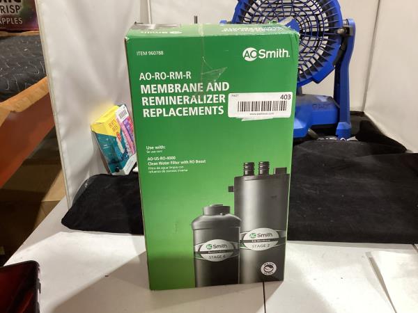 Lot # 403 Membrane & Remineralizer Replacements $125