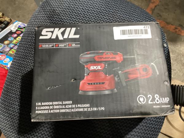 Lot # 472 SKIL Random Orbital Sander Corded 5in $88