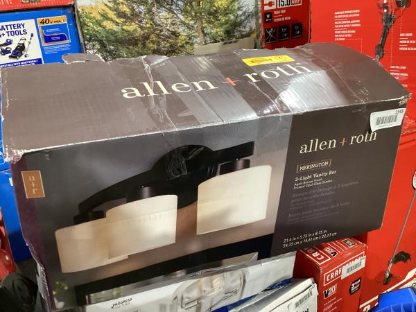 Lot # 1545 Allen + Roth 3-Light Bathroom Vanity Light $109