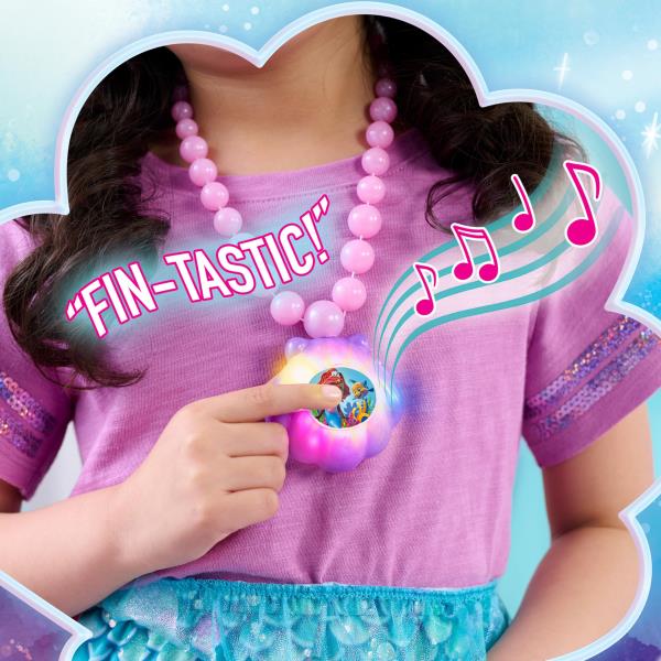 Lot # 952 Disney Ariel Ocean Glow Necklace w Lights & Sounds