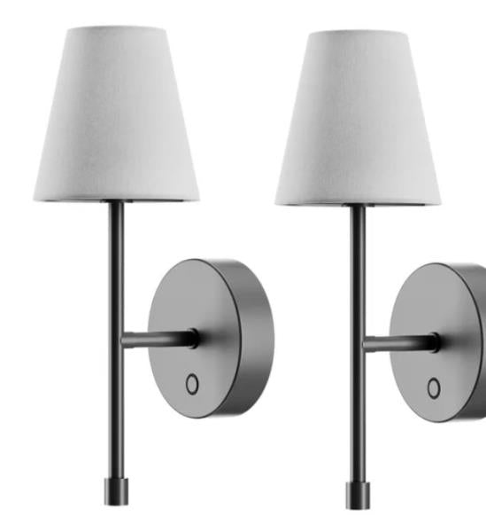 Globe Electric Wireless Rechargeable LED Integrated Wall Sconce (2 Pack) (open box)