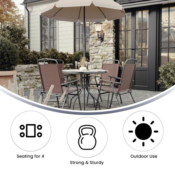 Lot # 1547 Flash Furniture 6-Piece Patio Dining Set $277