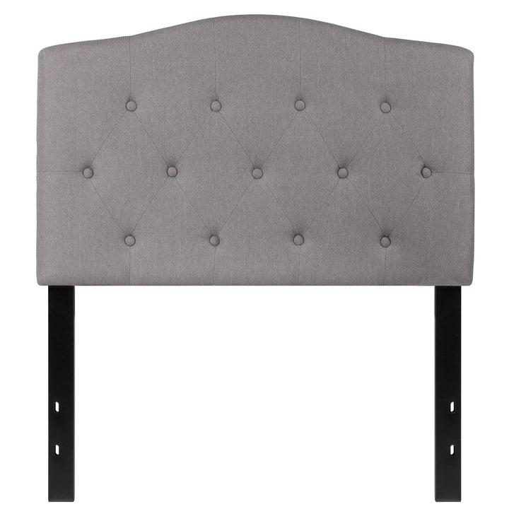 Lot # 1553 Flash Furniture Cambridge Tufted Upholstered Twin Size Headboard in Light Gray Fabric