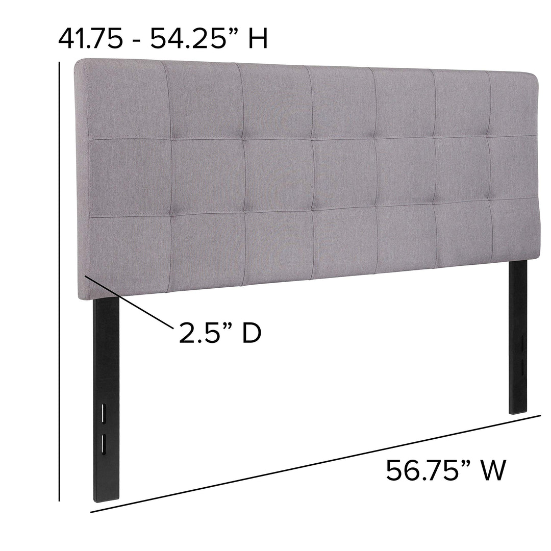 Lot # 1881 Flash Furniture Bedford Tufted Upholstered Full Size Headboard in Light Gray Fabric