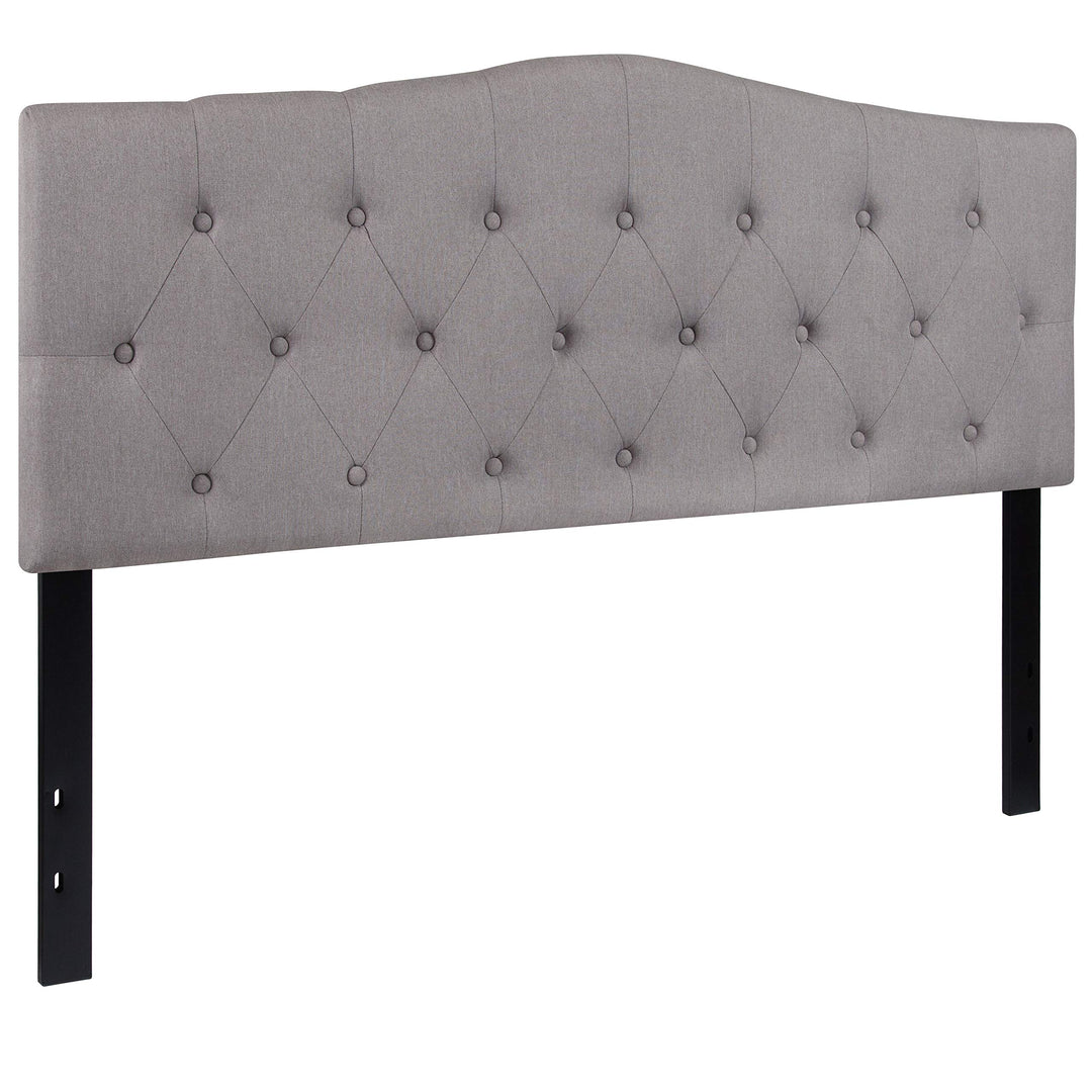 Lot # 1537 Flash Furniture Cambridge Tufted Upholstered Queen Size Headboard in Light Gray Fabric