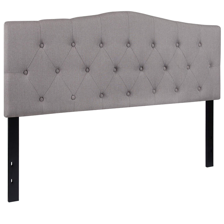 Lot # 1537 Flash Furniture Cambridge Tufted Upholstered Queen Size Headboard in Light Gray Fabric