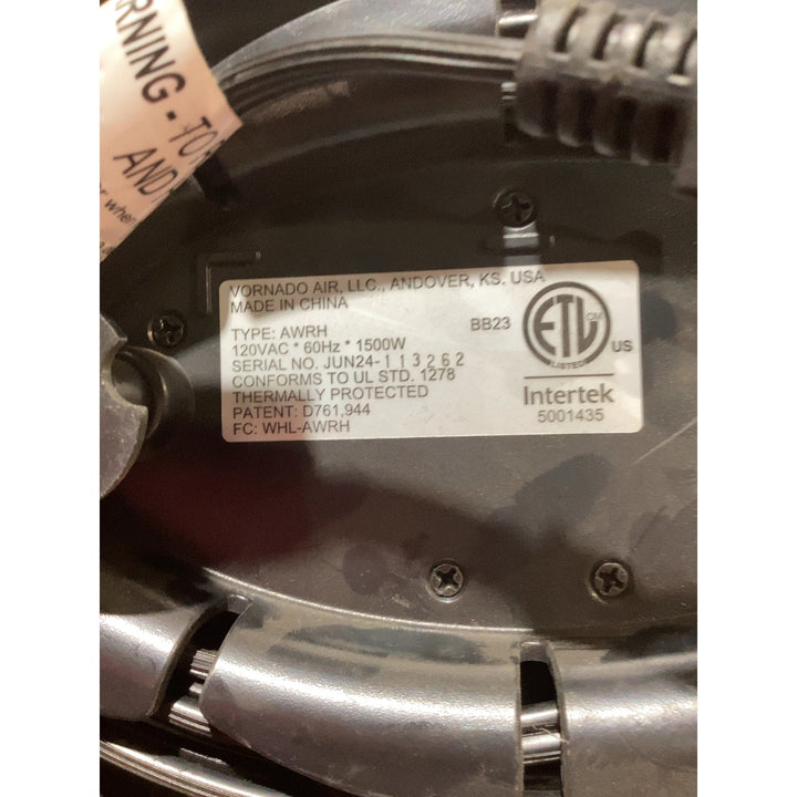 Lot # 76 Vornado AWRH Heater $35.00